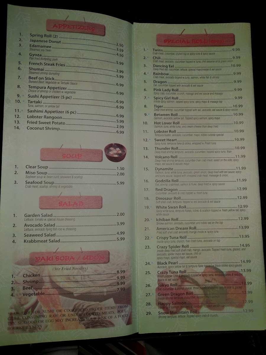 Menu Tokyo Steakhouse-3