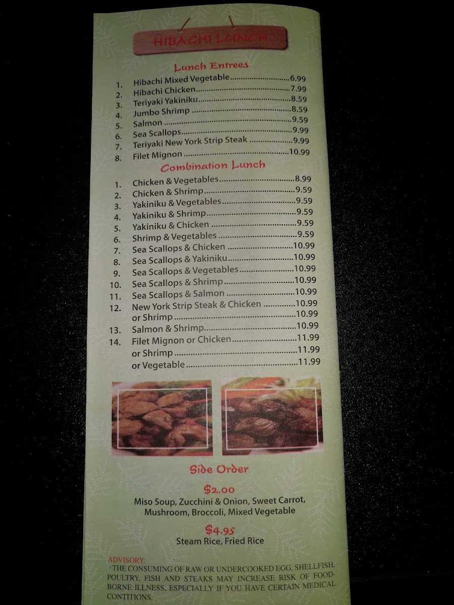 Menu Tokyo Steakhouse-6